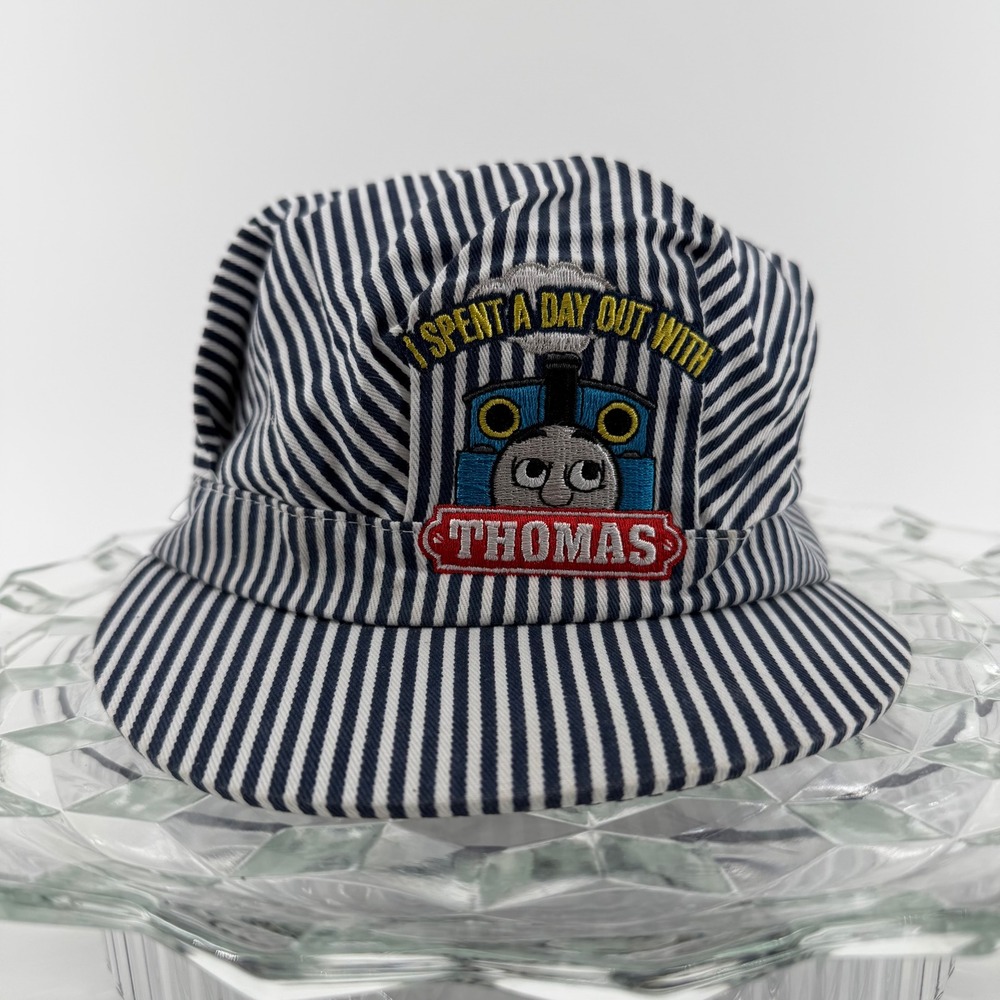 Kids Youth Thomas The Train Conductor Hat‎ Cap Striped Cotton Adjustable